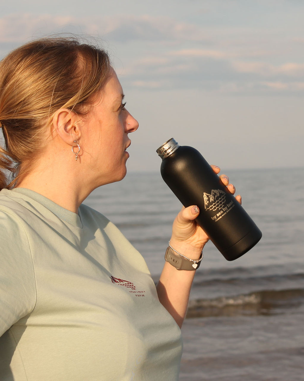 Land & Sea Insulated Water Bottle - Black