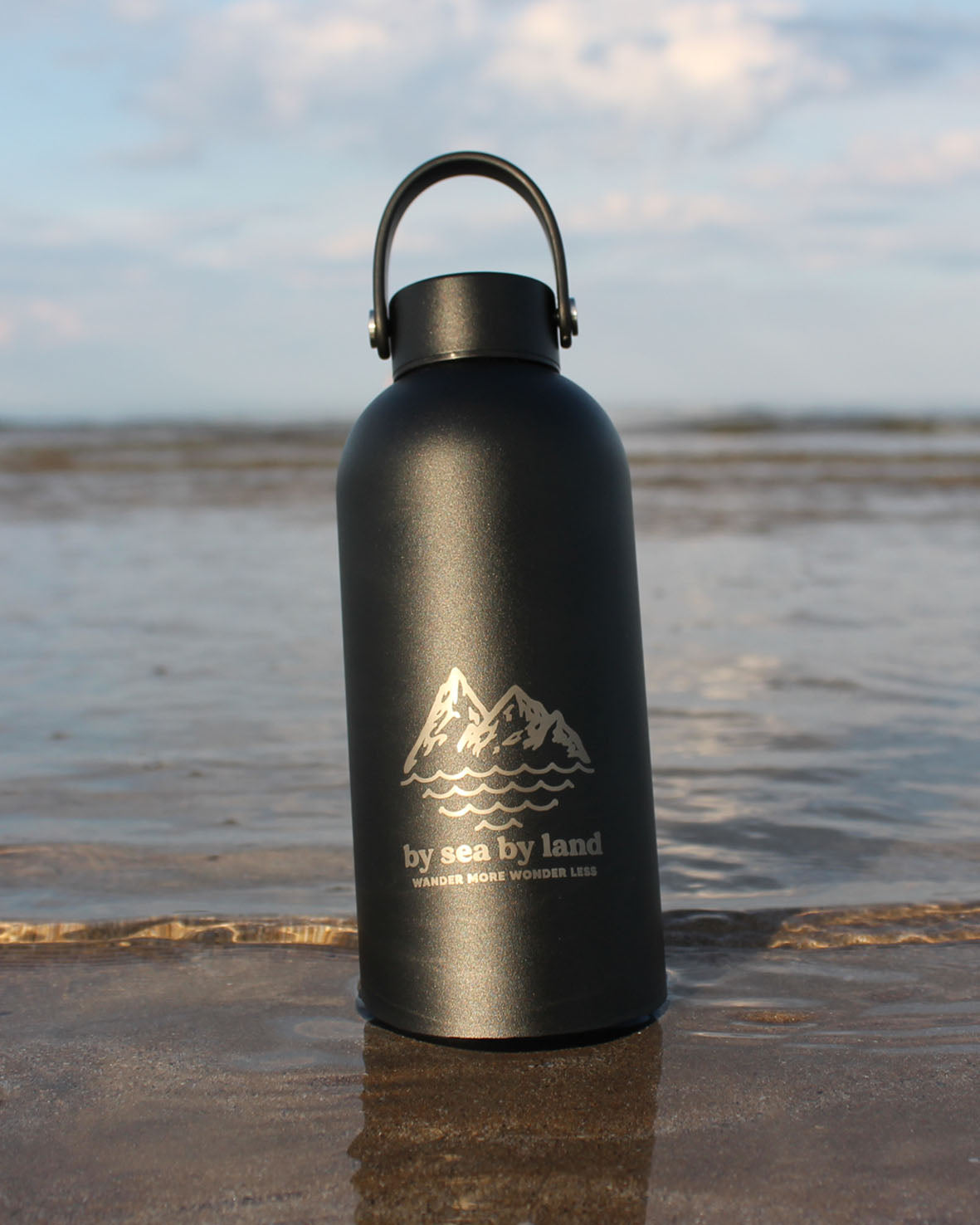 Land & Sea Insulated Water Bottle - Black