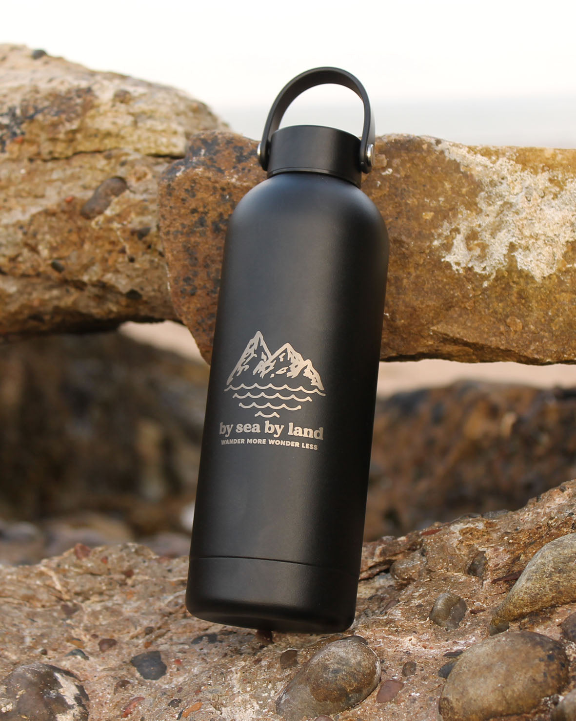 Land & Sea Insulated Water Bottle - Black