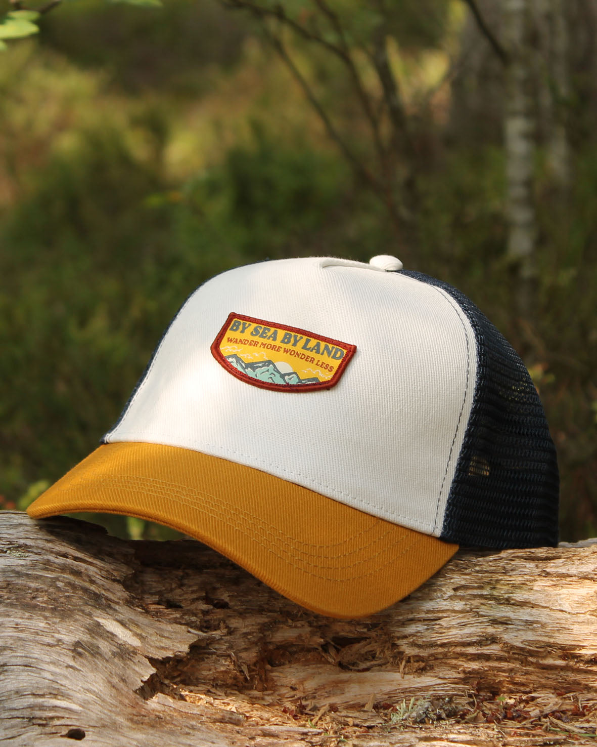 Mountain Range Trucker Cap - Sunset/Navy