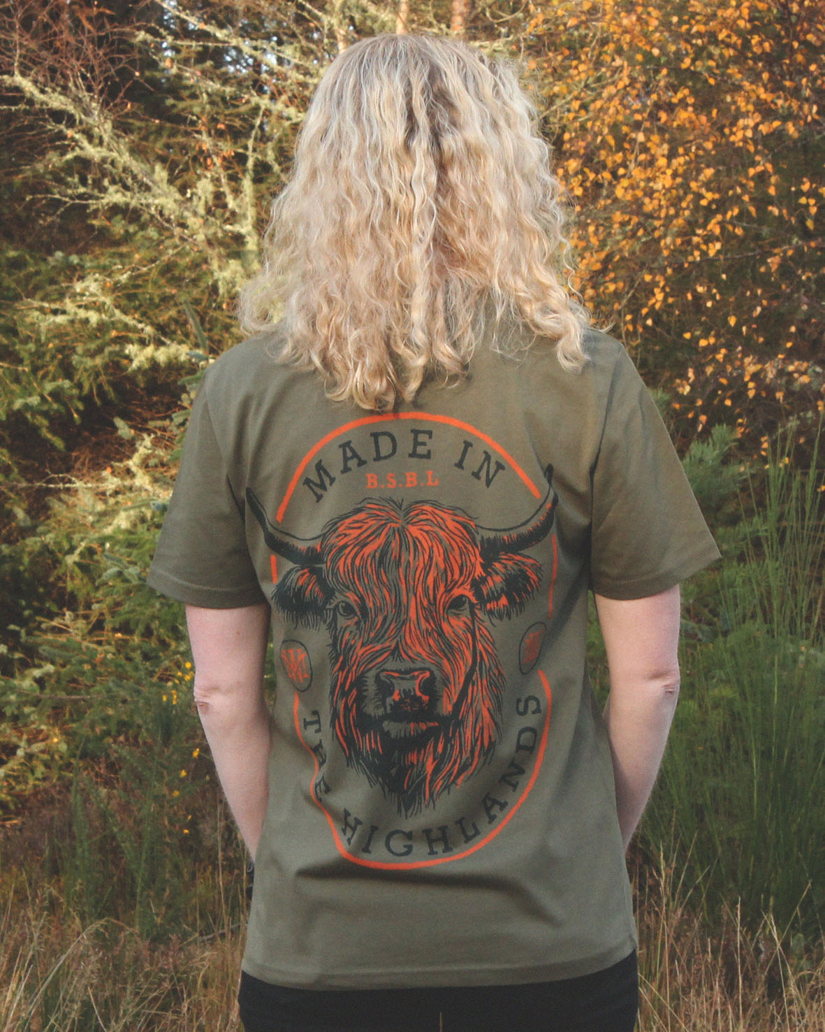 Highland Cow - Khaki T-shirt