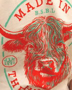 Kids Highland Cow - Natural Raw T-shirt