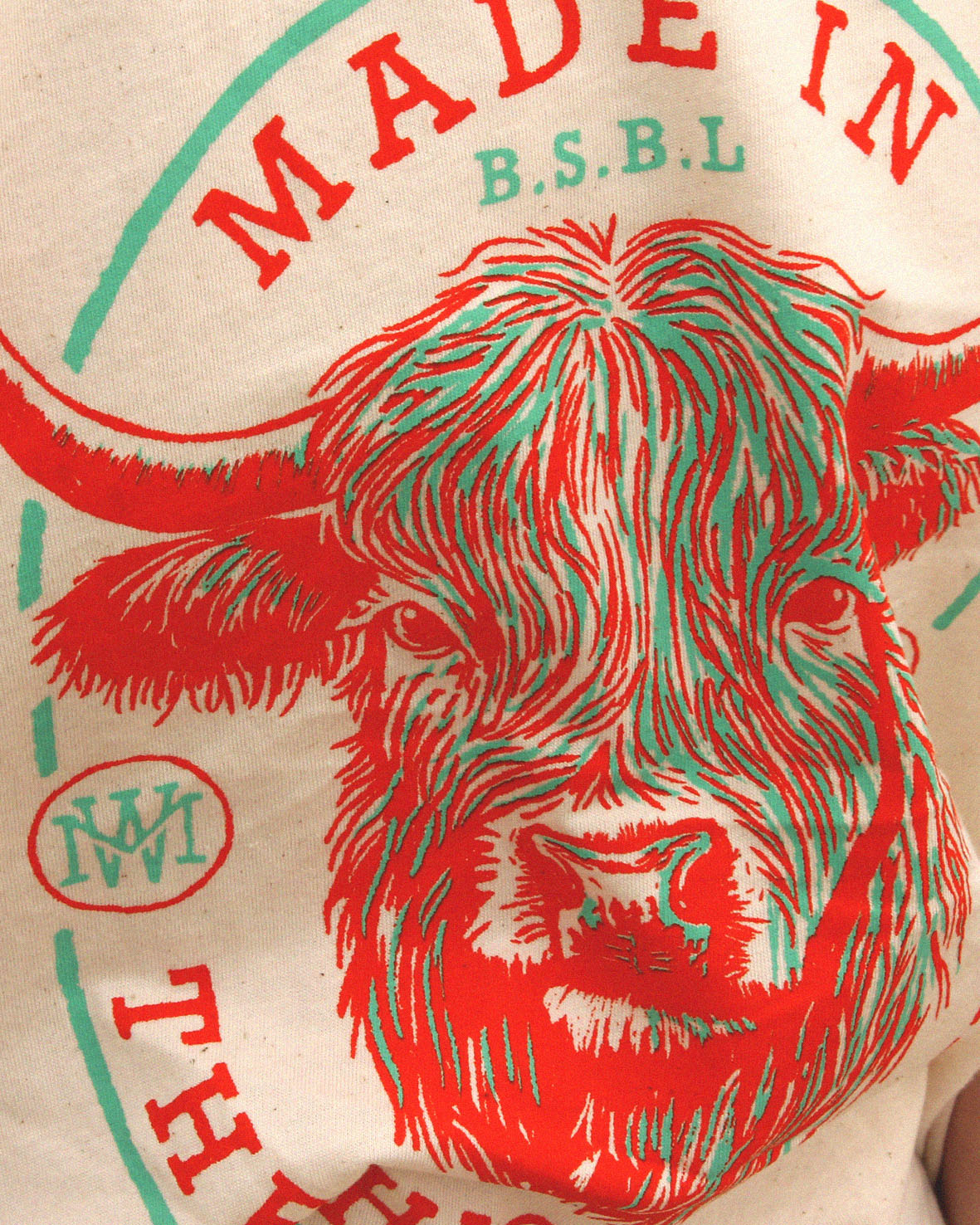 Kids Highland Cow - Natural Raw T-shirt