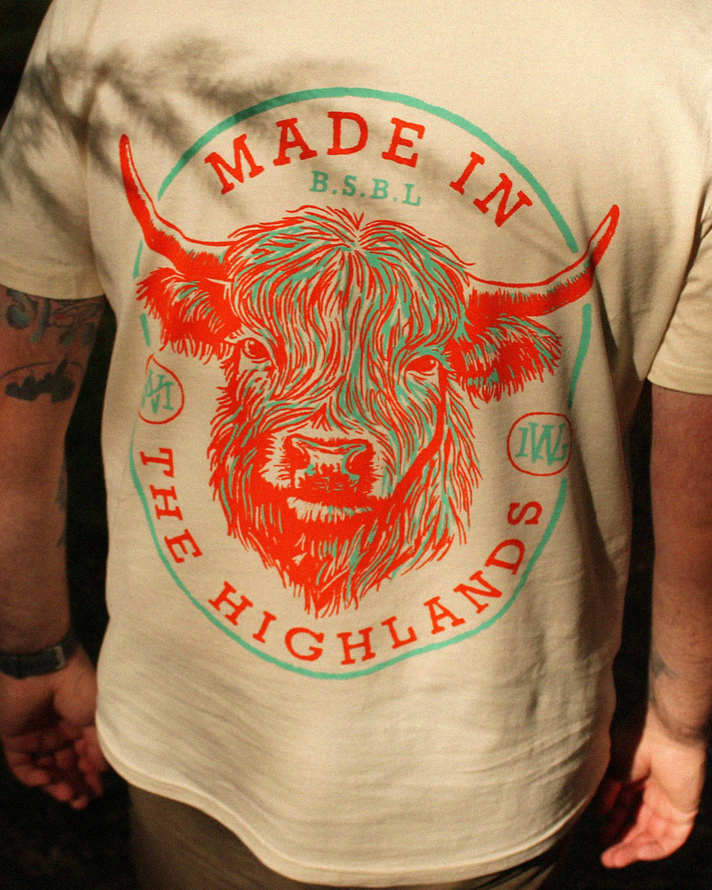Highland Cow - Natural Raw T-shirt