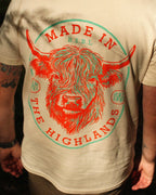 Highland Cow - Natural Raw T-shirt