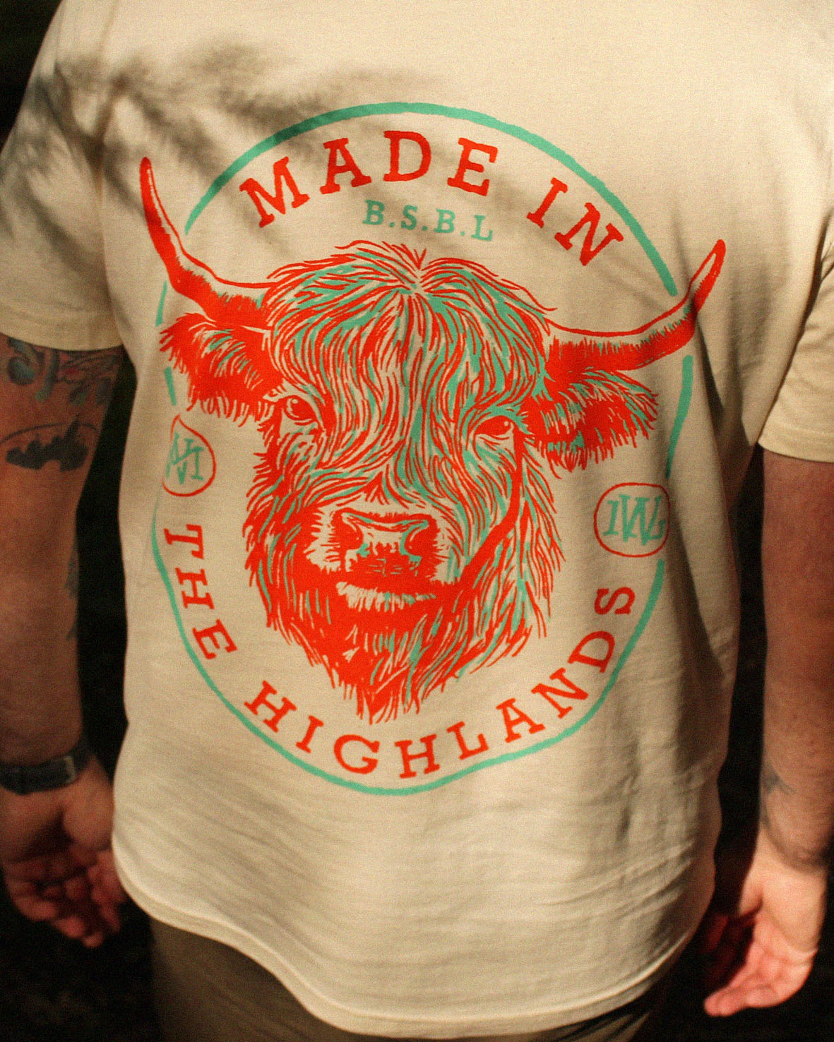 Highland Cow - Natural Raw T-shirt