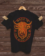 Highland Cow - Black T-shirt