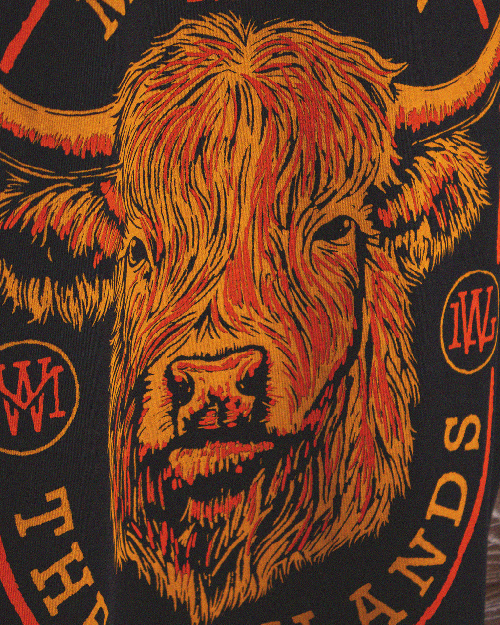 Highland Cow - Black T-shirt