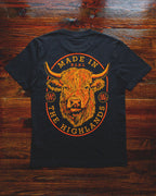 Highland Cow - Black T-shirt