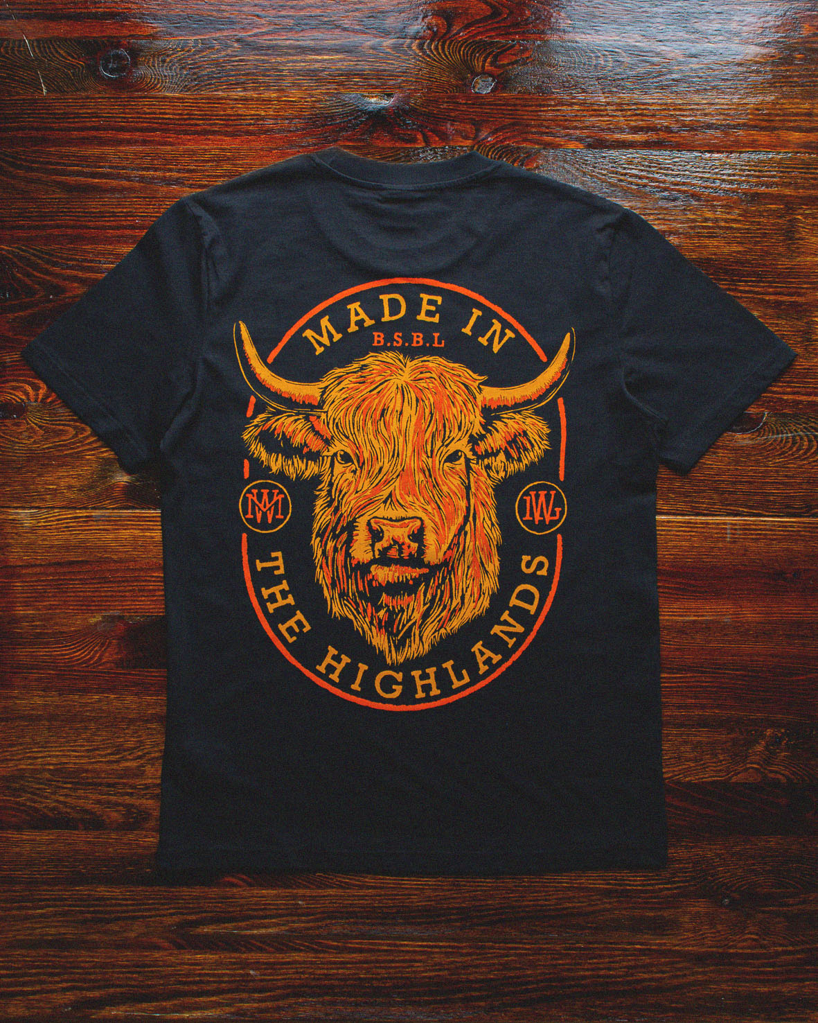 Highland Cow - Black T-shirt
