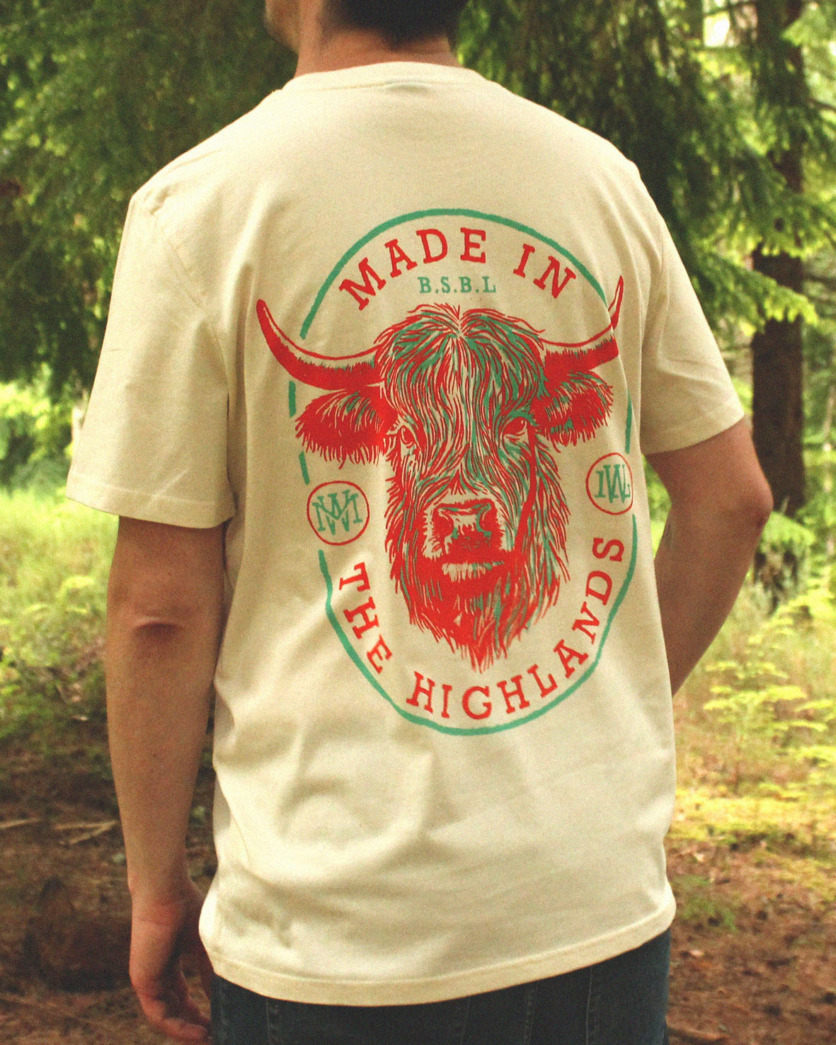 Highland Cow - Natural Raw T-shirt