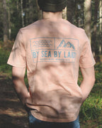 Classic Grid Logo - Peach T-shirt