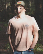 Classic Grid Logo - Peach T-shirt