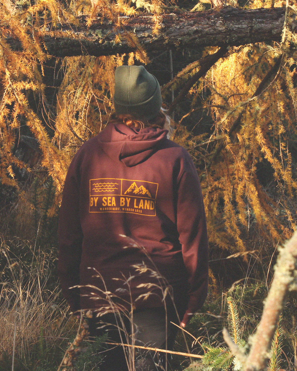 Classic Grid Logo Hoodie - Morello