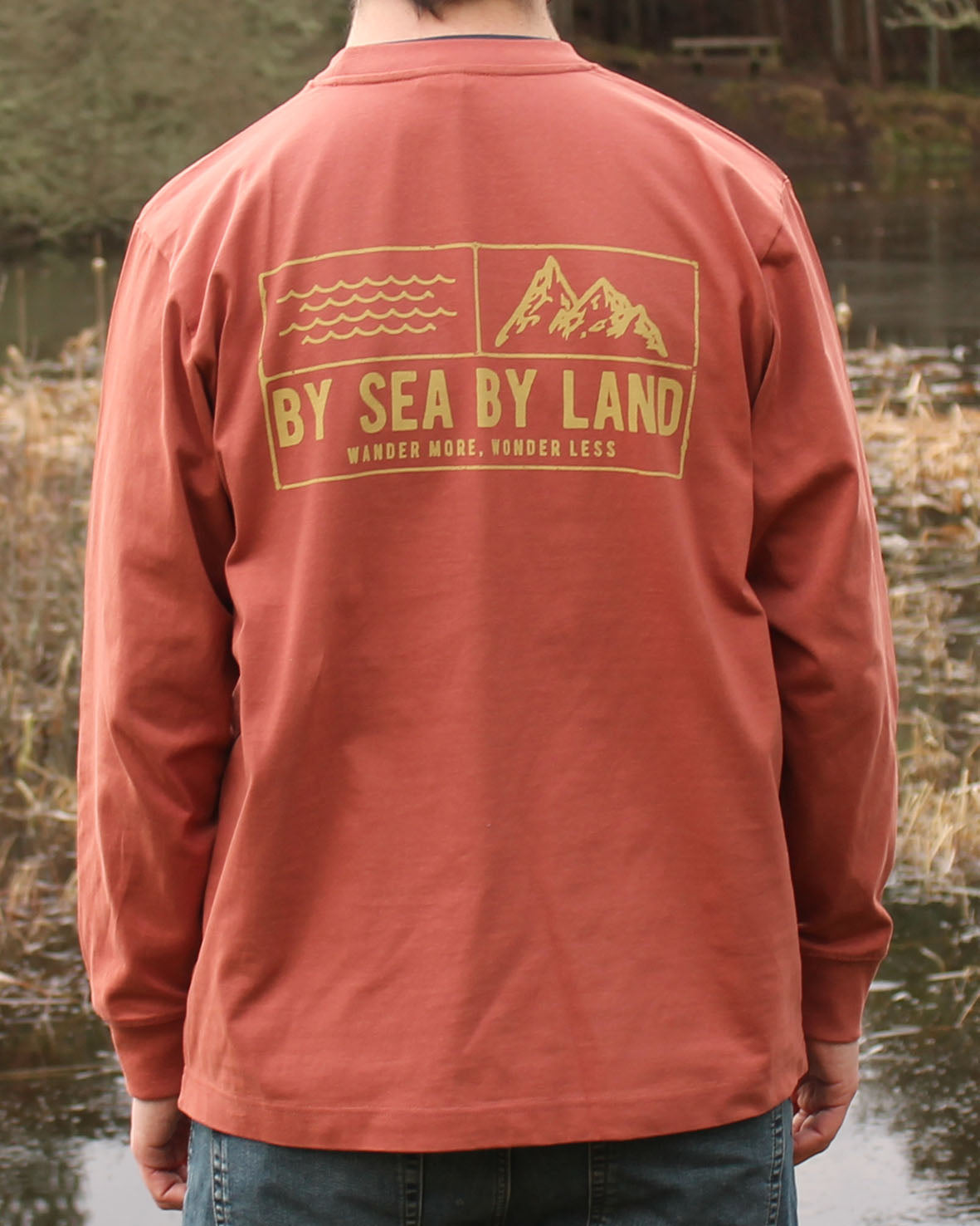 Classic Grid Logo Long Sleeve T-Shirt - Clay