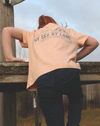 Kids Classic Grid Logo - Peach T-shirt