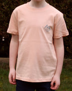 Kids Classic Grid Logo - Peach T-shirt