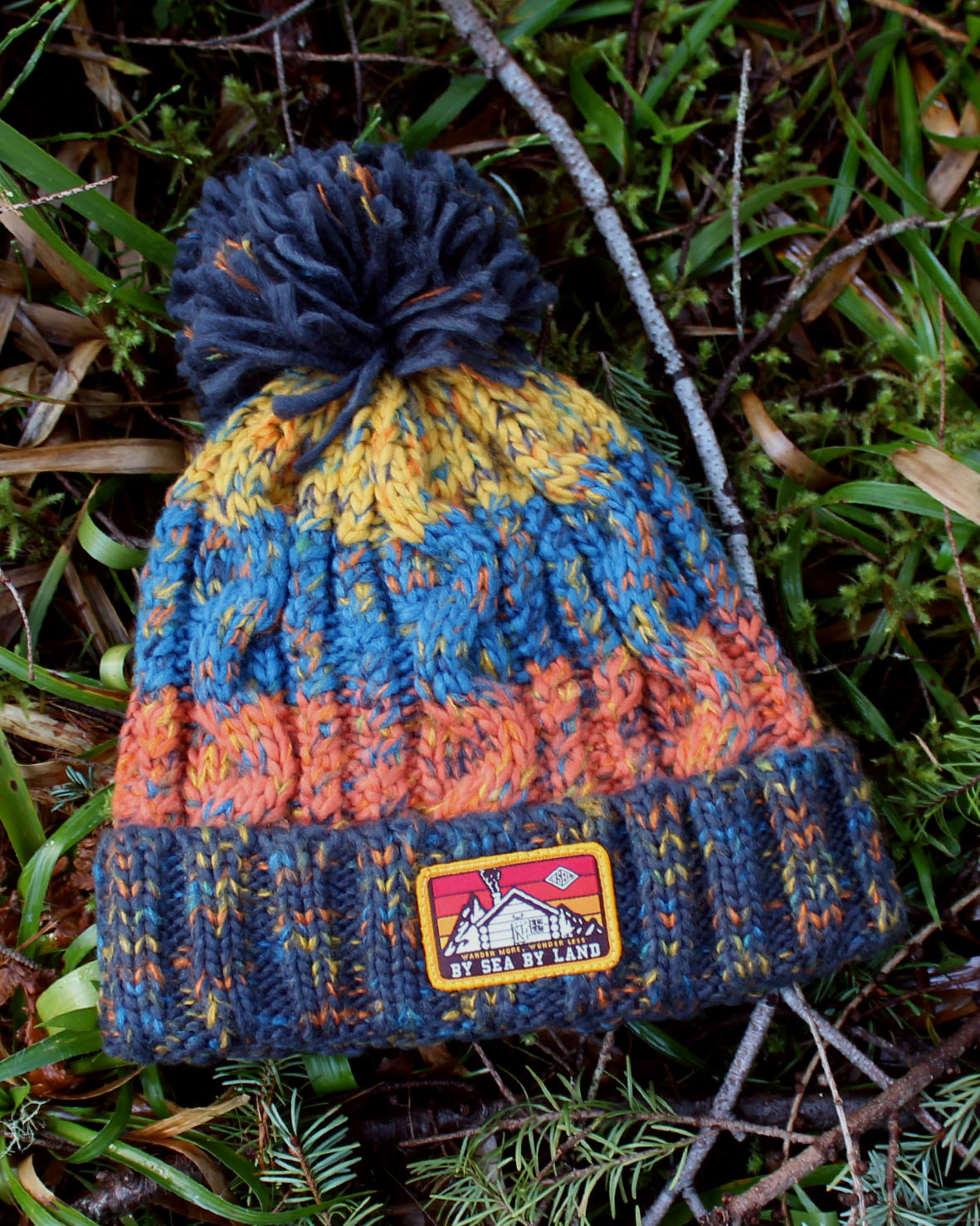 River Bobble Hat  - Sunset